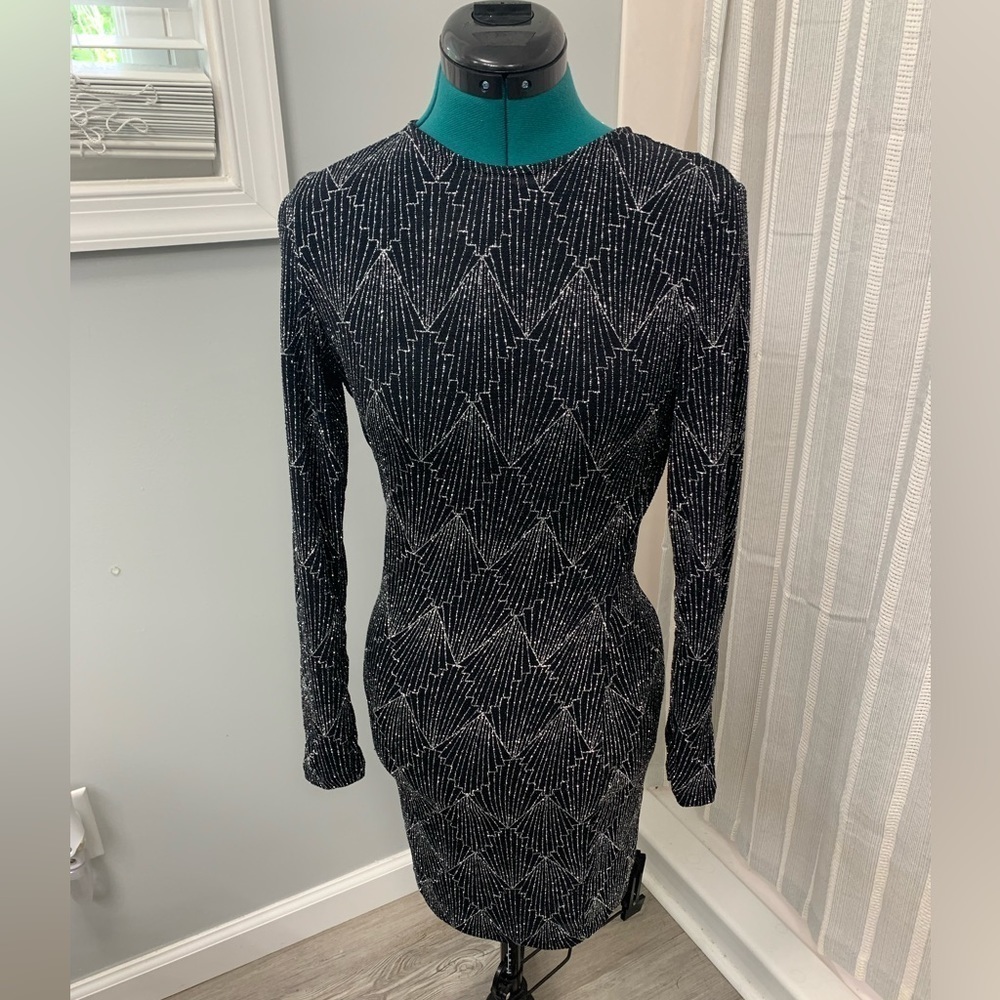 H&M Divided Black and Silver‎ Dress Size S